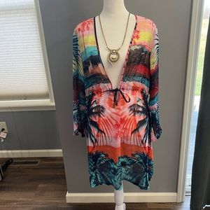Blue Rod Beattie Swim Coverup